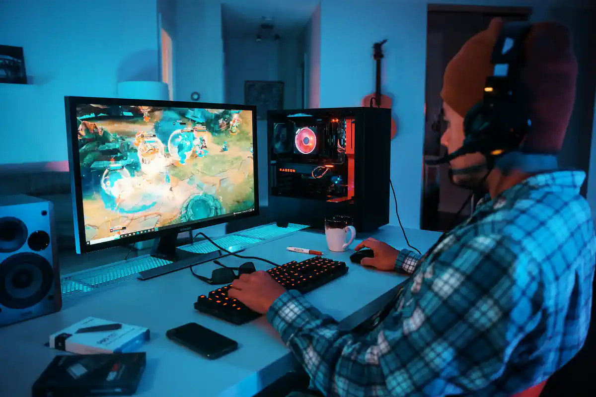 foto orang main game