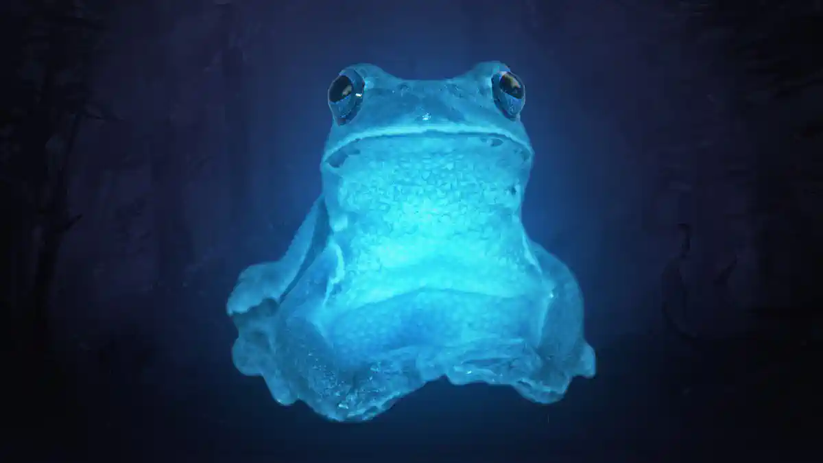 illustrasi ice frog